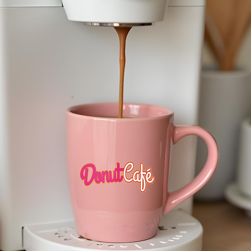 Donut Café next to a ruler for scale to show compact single-serve size