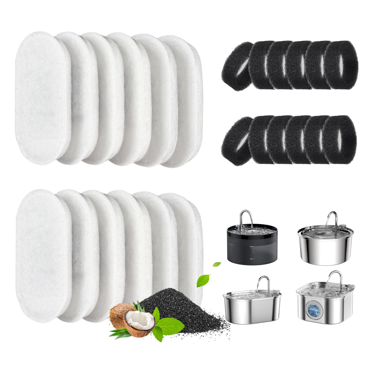 DOOOB pack de 24 filtros frente del paquete, recambio práctico