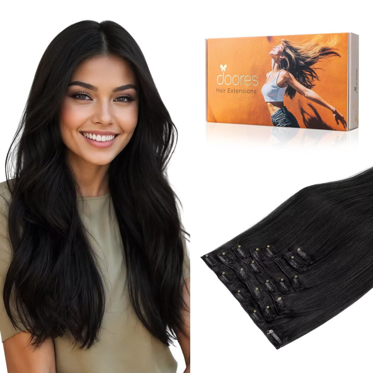 DOORES empaque frontal mostrando set completo y beneficios visuales