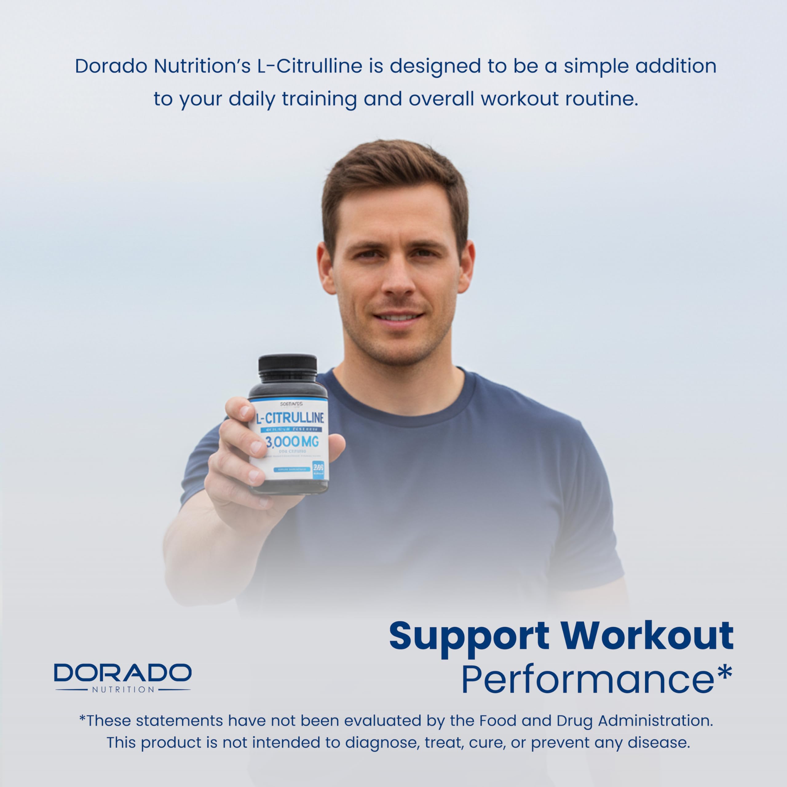 DORADO NUTRITION frasco en mesa de suplementos para planificación diaria