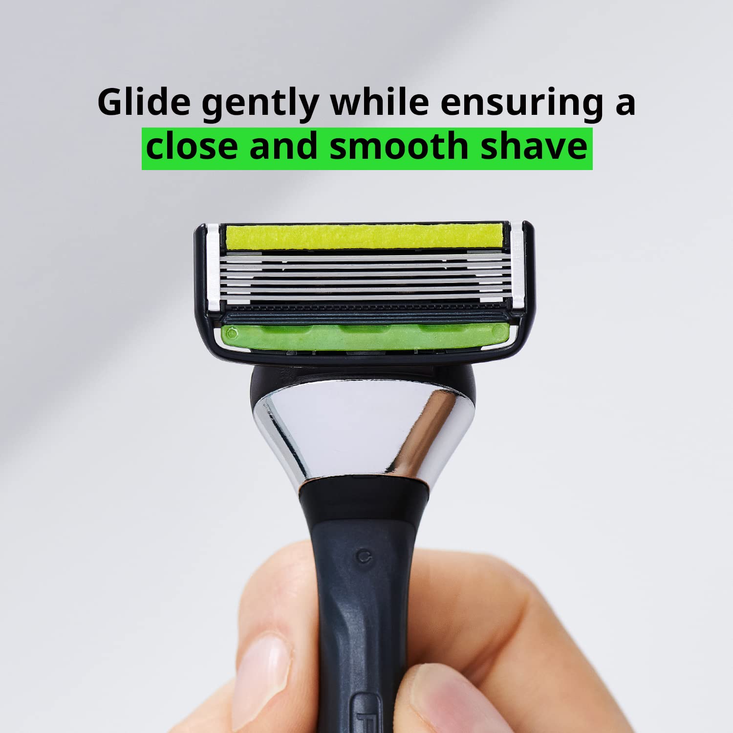 DORCO Pace 6 Pro primer plano de las cuchillas que reduce tirones y mejora deslizamiento