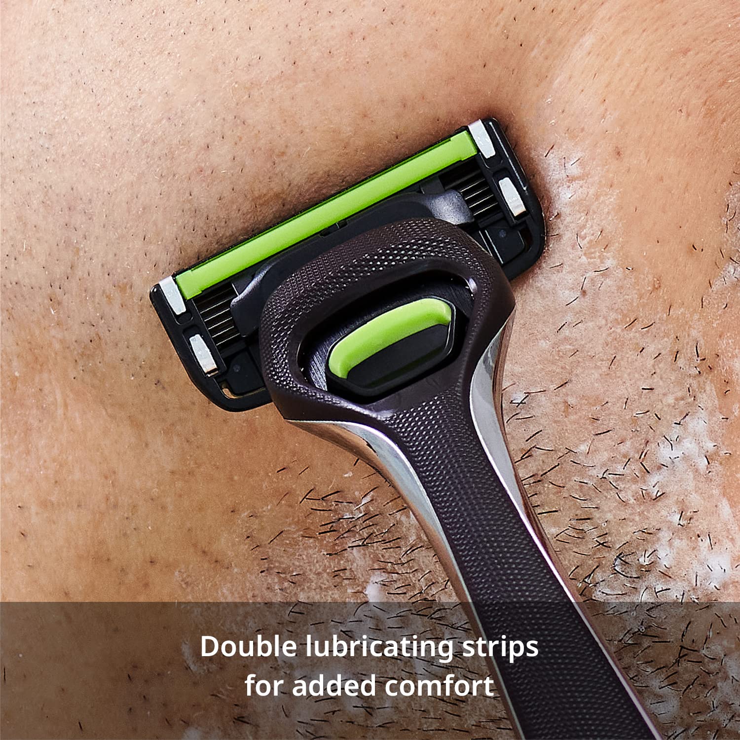 DORCO Pace 6 Pro mango ergonómico con agarre de goma para mayor control y seguridad