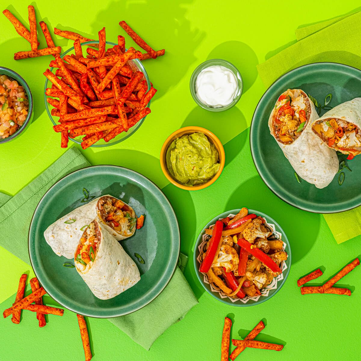 Doritos party table with variety pack offering crowd-friendly snack options