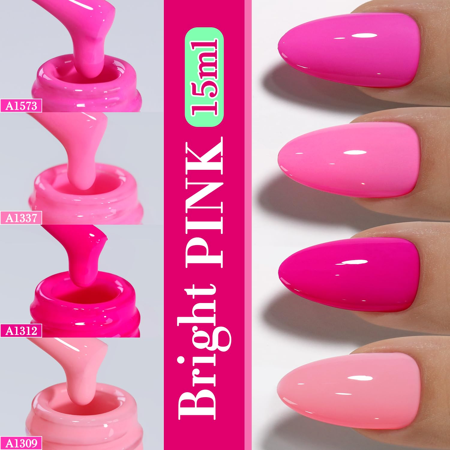 Double Rhythm primer plano del brillo y acabado espejo del gel