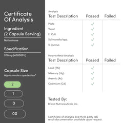 Double Wood etiqueta con información de 2.000 FU y certificaciones
