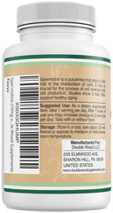 Double Wood etiqueta con panel nutricional para verificar contenido de spermidina