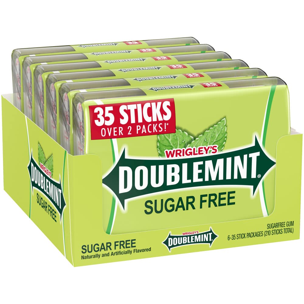 Doublemint frente del paquete mostrando diseño y cantidad útil