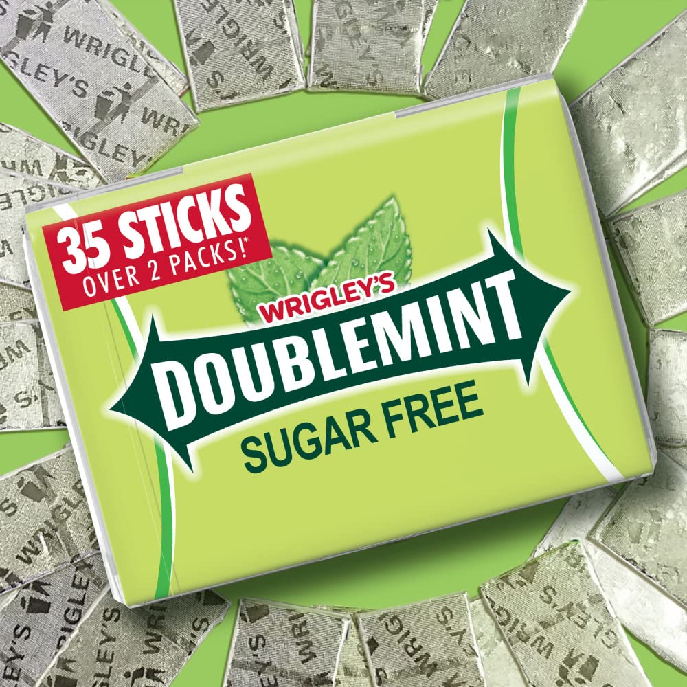 Doublemint paquete abierto con tiras listas para compartir y conveniencia