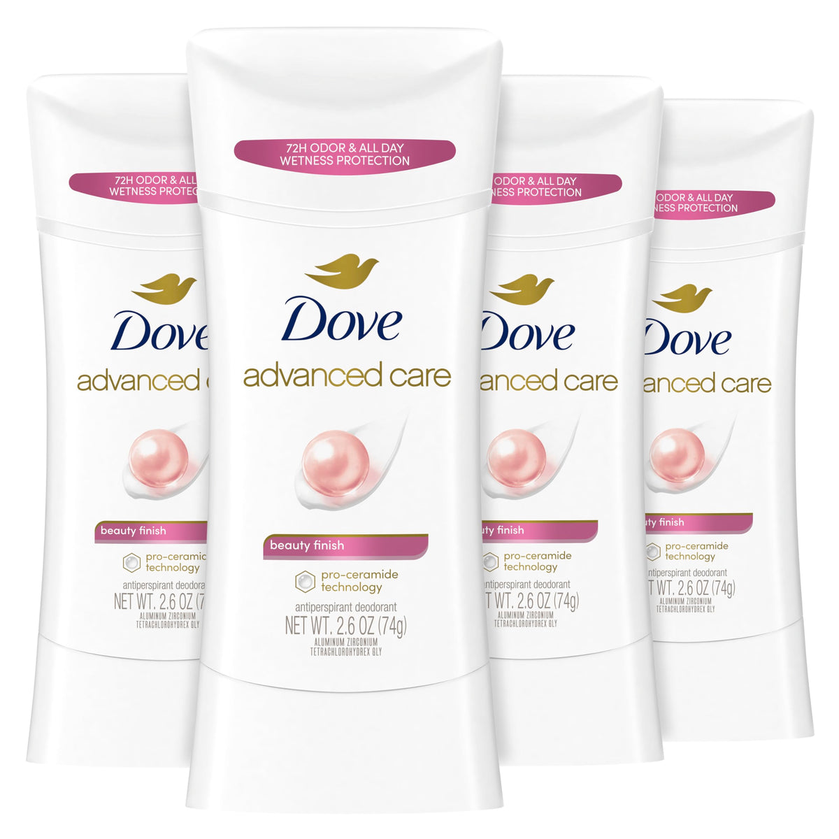 Dove barra frontal con diseño claro y protección 72 horas