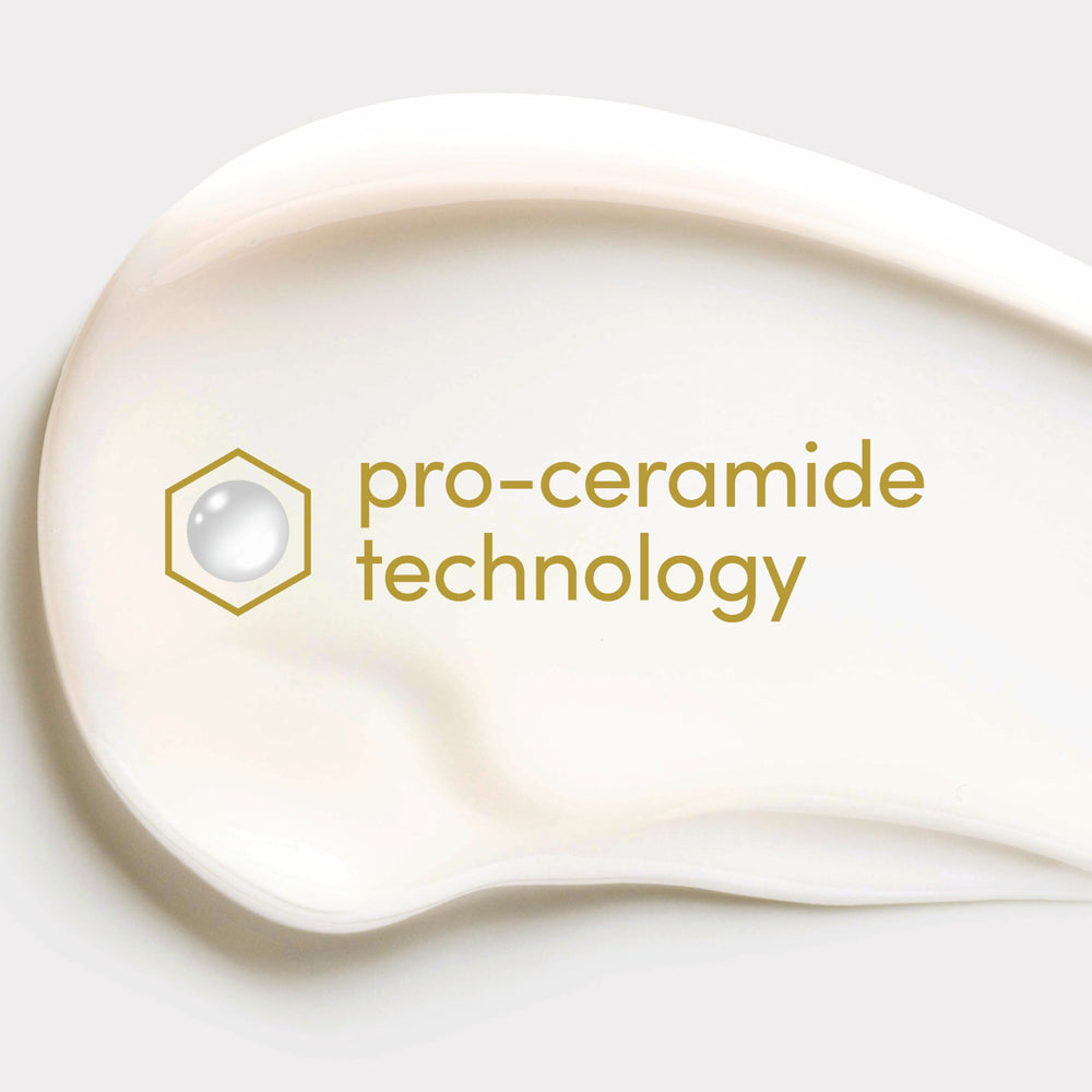 Dove etiqueta del envase mostrando Pro-Ceramide Technology visible