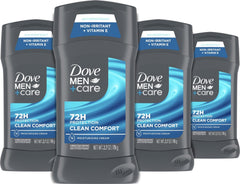 Dove Men+Care vista frontal del paquete de 4 beneficios de protección