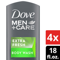 Dove Men+Care primer plano del dispensador pump para uso fácil
