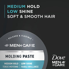 DOVE MEN + CARE etiqueta con ingredientes y ventajas para uso diario