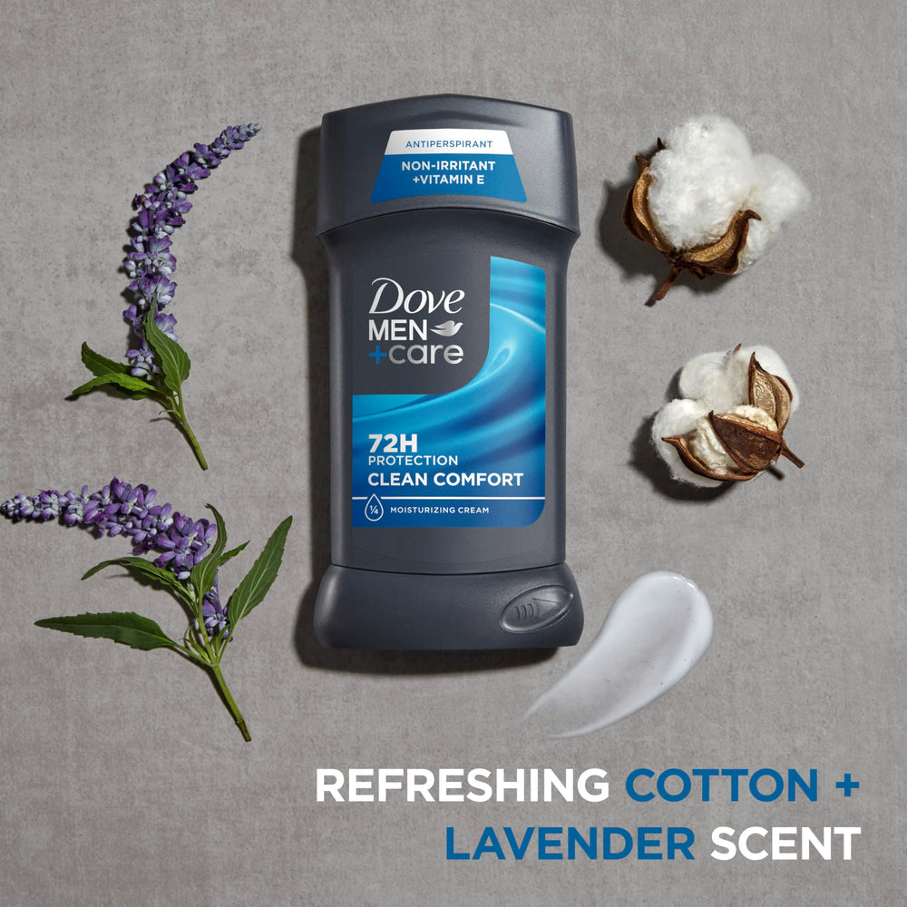 Dove Men+Care etiqueta con ingredientes y indicaciones claras