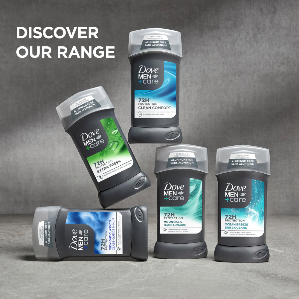 DOVE MEN + CARE producto en baño estilo de vida transmitiendo confianza