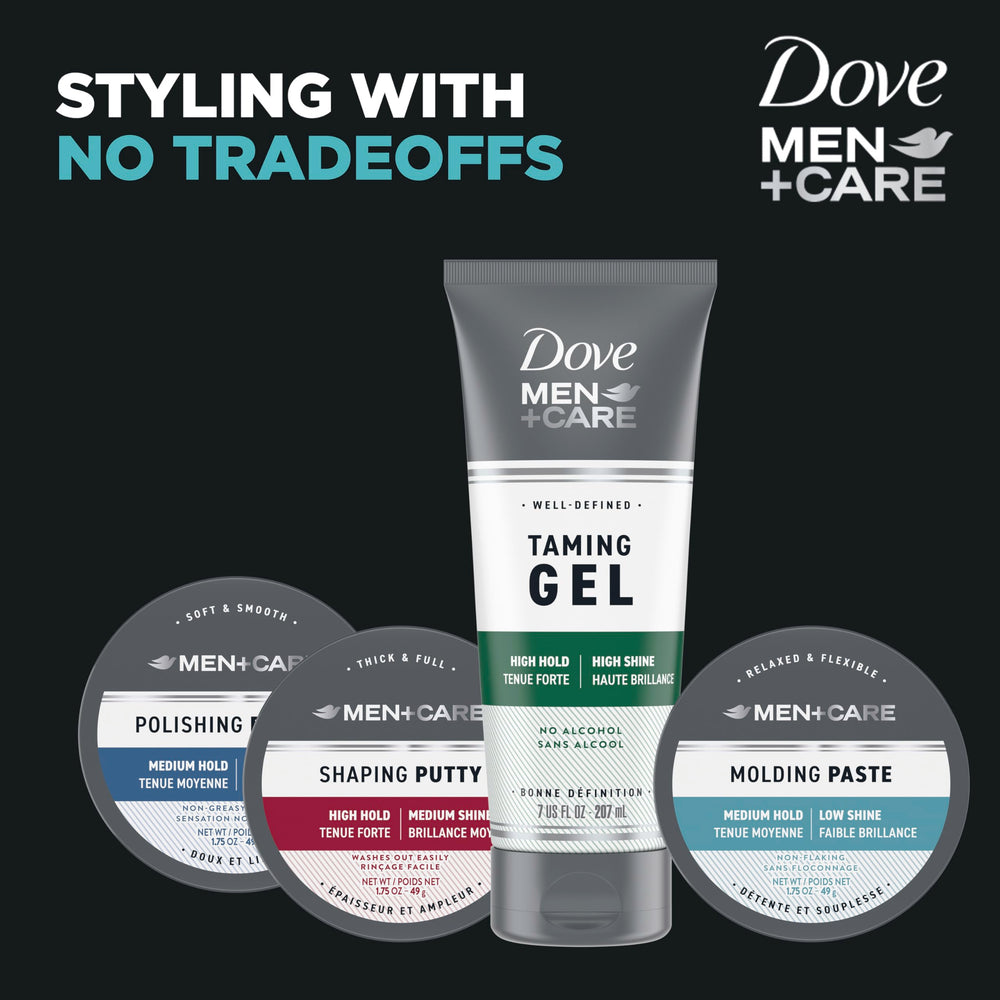 DOVE MEN + CARE tres tarros listos para casa, gimnasio y viaje