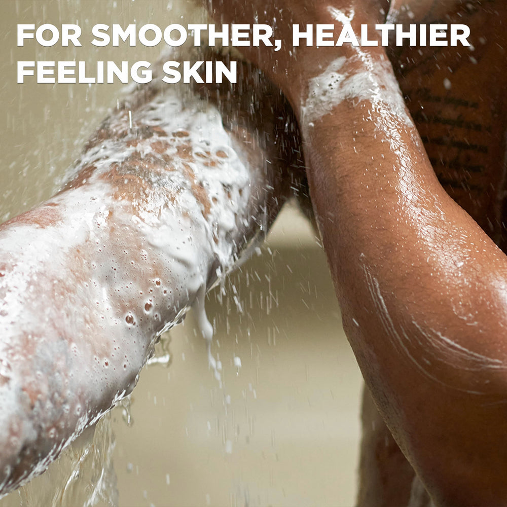 Dove Men+Care etiqueta con ingredientes y beneficios dermatológicos