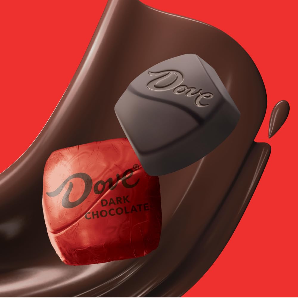 Dove bombones abiertos con mensaje interior que aporta ánimo al obsequio