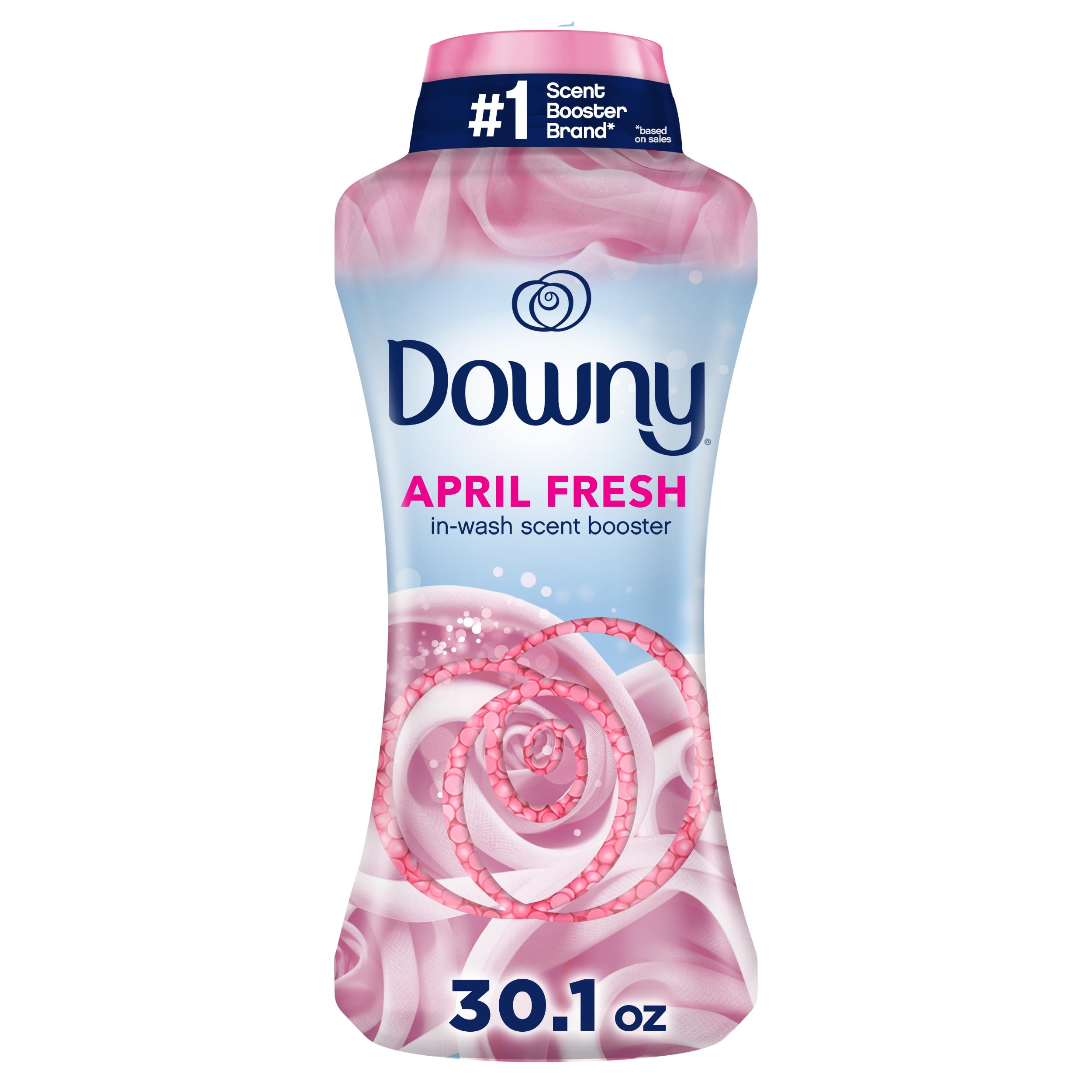 Downy bote frontal mostrando etiqueta y tamaño práctico