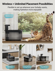 DownyPaws detalle del surtidor de acero inoxidable que atrae a las mascotas a beber