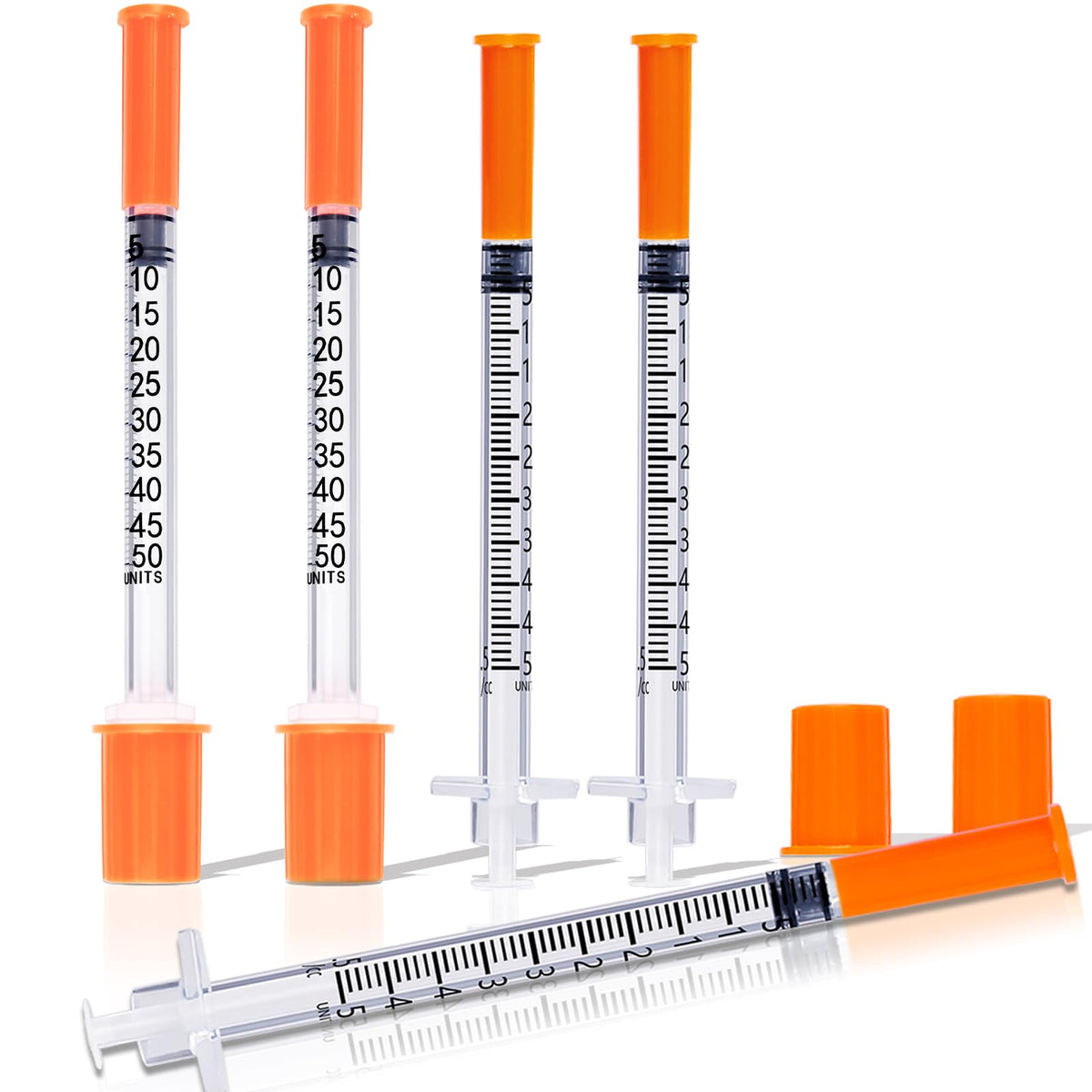 DPEI XUAN empaque frontal del pack de 100 jeringas 0,5 ml mostrando el sello individual y la marca