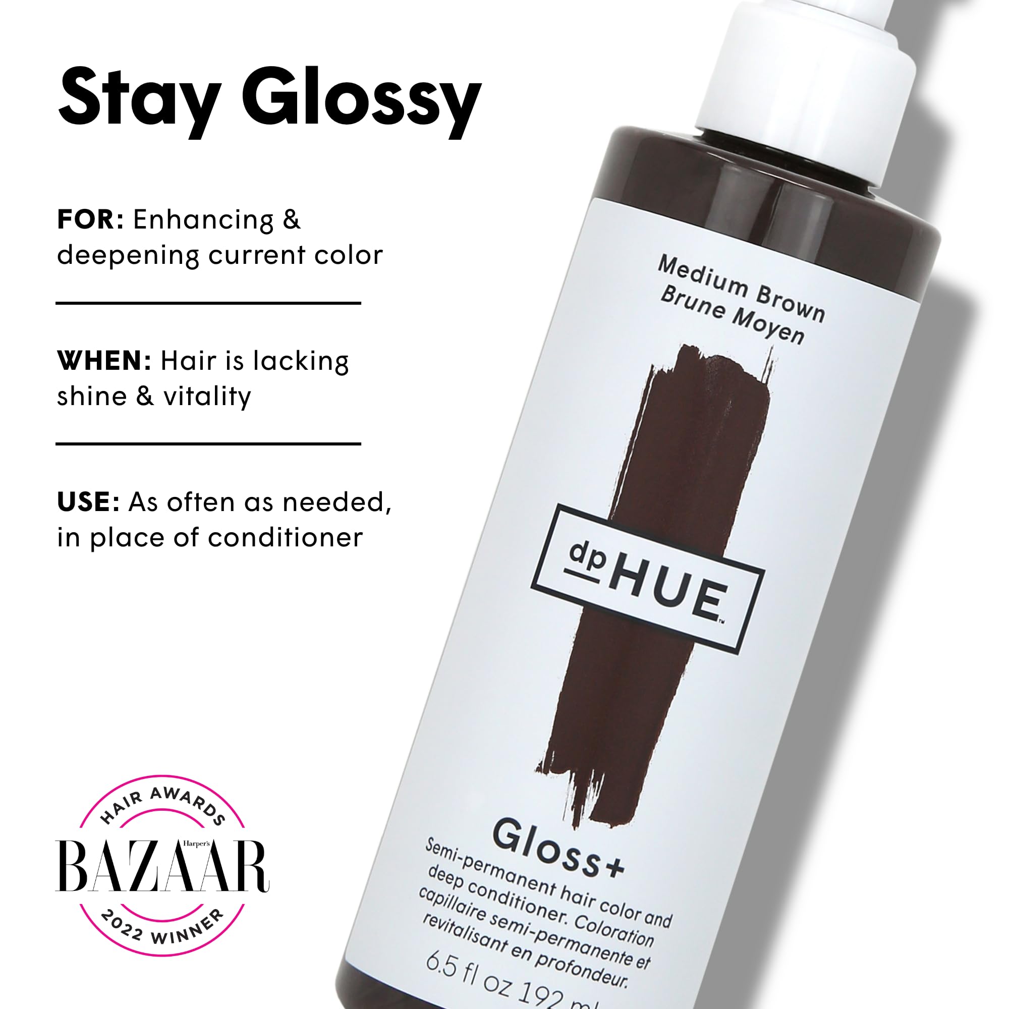 dpHUE pouring gloss texture showing creamy consistency and easy application benefit