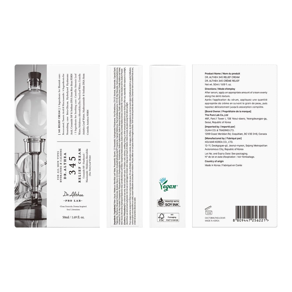 Dr.Althea packaging y caja presentando aspecto premium y vegano
