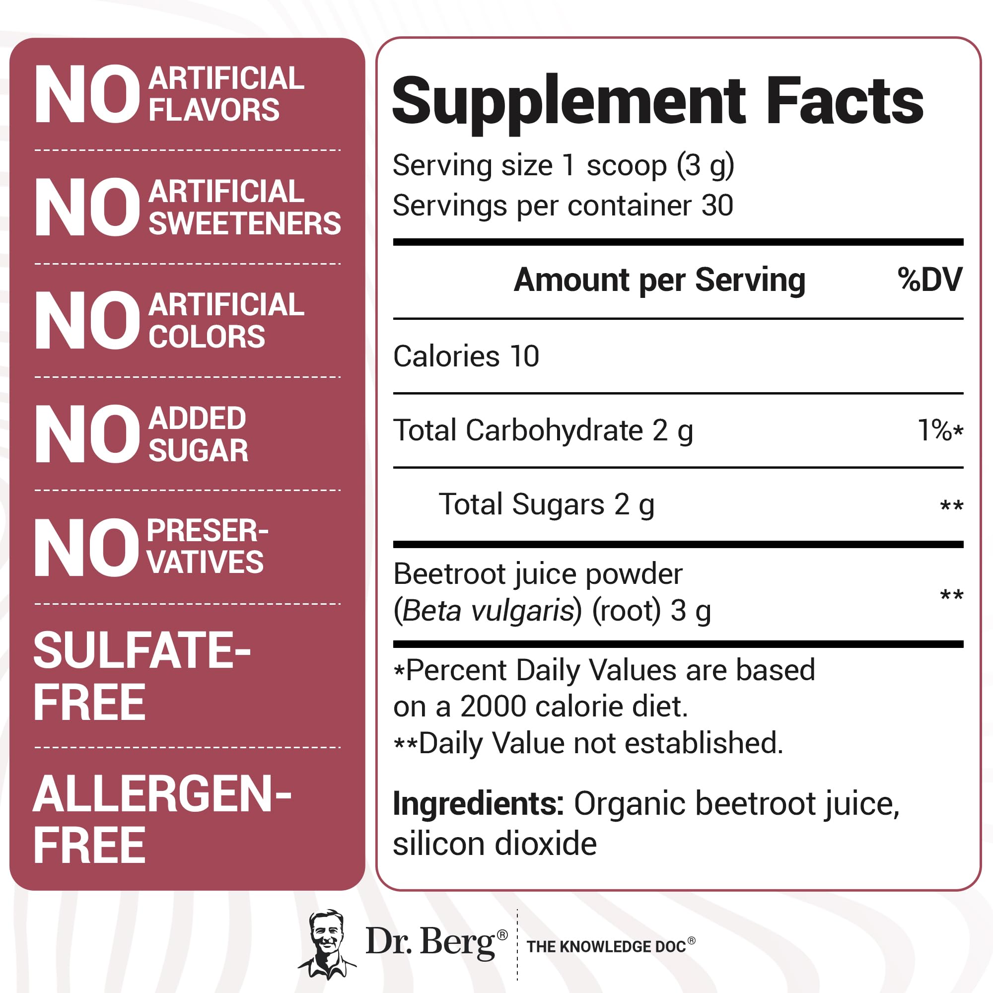 Dr. Berg Nutritionals etiqueta con sello USDA Organic para confianza