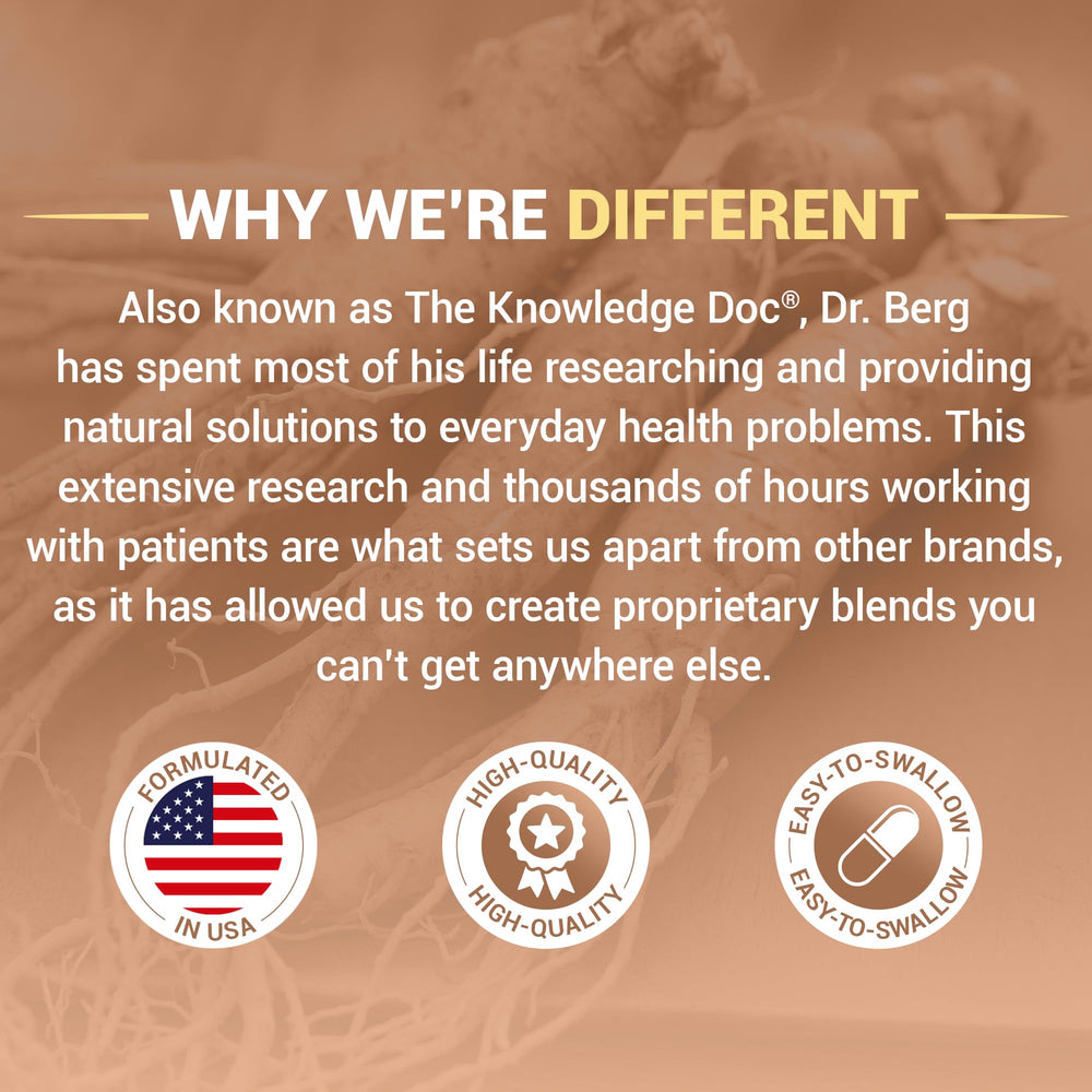 Dr. Berg sello de garantía 30 días demostrando política de devolución