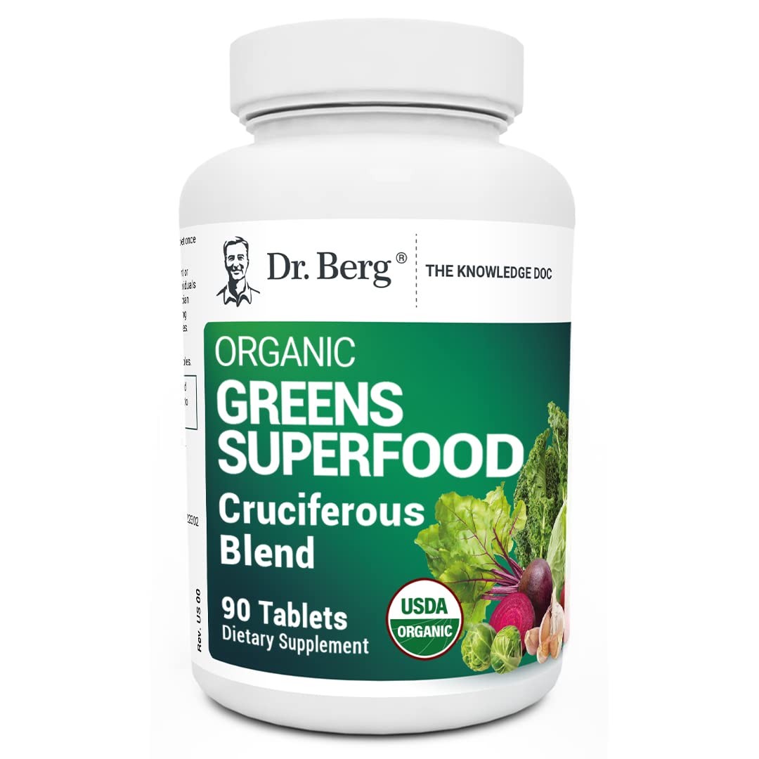 Dr. Berg Nutritionals envase frontal mostrando 90 tabletas y beneficios