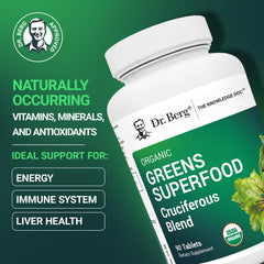 Dr. Berg Nutritionals primer plano de tableta que destaca textura y calidad