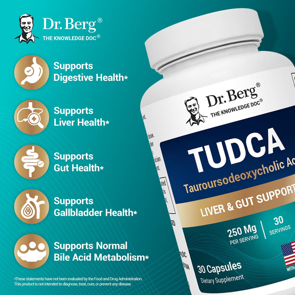 Dr. Berg TUDCA foco en ingrediente activo y alta potencia