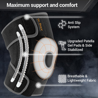 DR. BRACE detail of side stabilizer strap showing reinforced support
