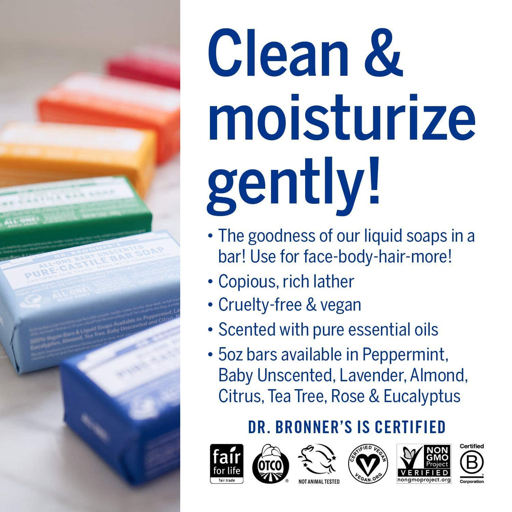 Dr. Bronner's conjunto de barras destaca variedad de aromas para elegir