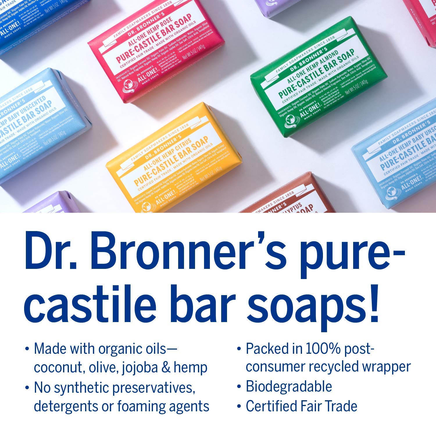 Dr. Bronner's etiqueta con ingredientes orgánicos para transparencia