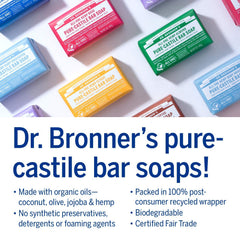 Dr. Bronner's etiqueta con ingredientes orgánicos para transparencia