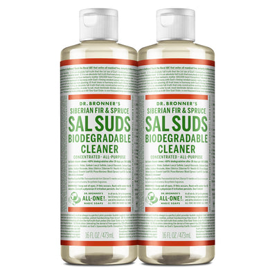 Dr. Bronner's front packaging showing product and size with clear labeling benefit