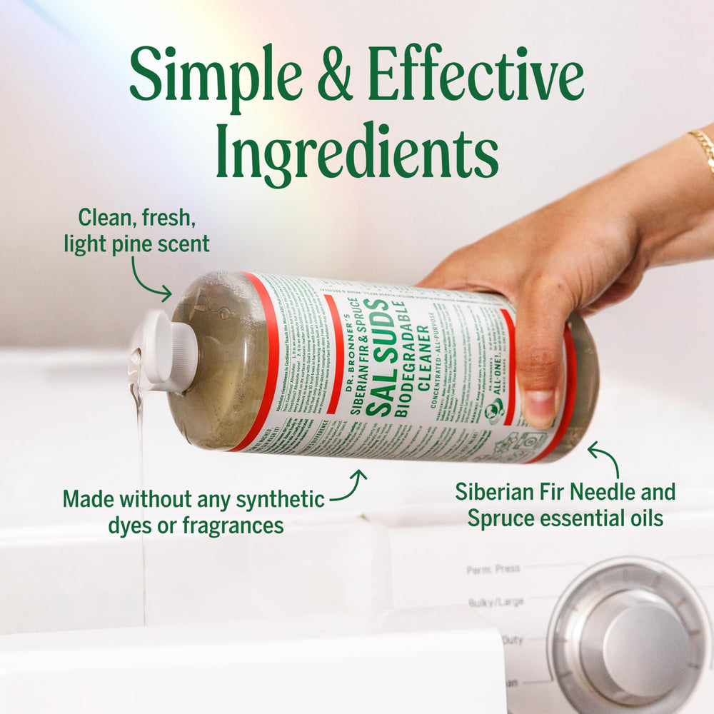 Dr. Bronner's in-use mopping scene showing streak-free floor cleaning benefit