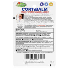 Dr. Dan's Cortibalm textura de la barra, visual de la fórmula protectora