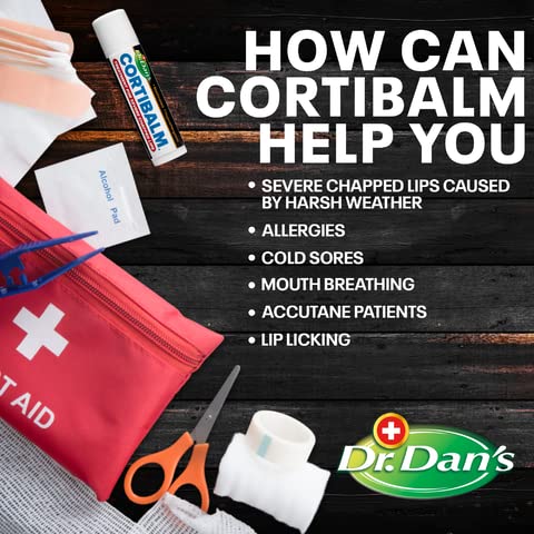 Dr. Dan's Cortibalm etiqueta con ingredientes que destaca la hidrocortisona 1%