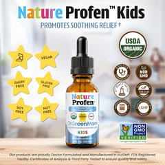 Dr. Green Mom etiqueta detallada con ingredientes orgánicos visibles