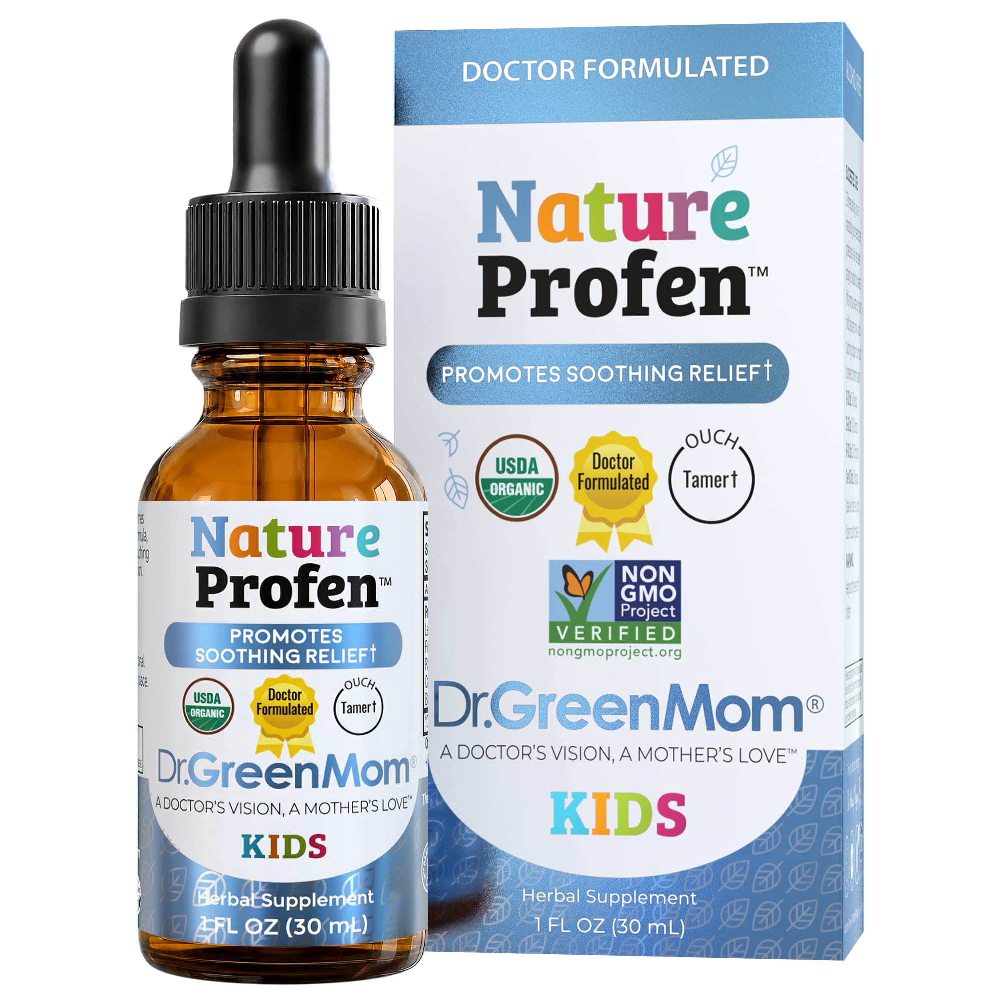 Dr. Green Mom frente del empaque mostrando diseño claro y confianza