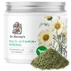 Dr. Harvey's frasco frontal con etiqueta clara y beneficios visibles