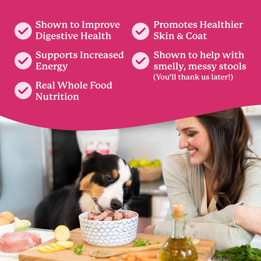 Dr. Harvey's base mix with fresh protein added showing customization and control