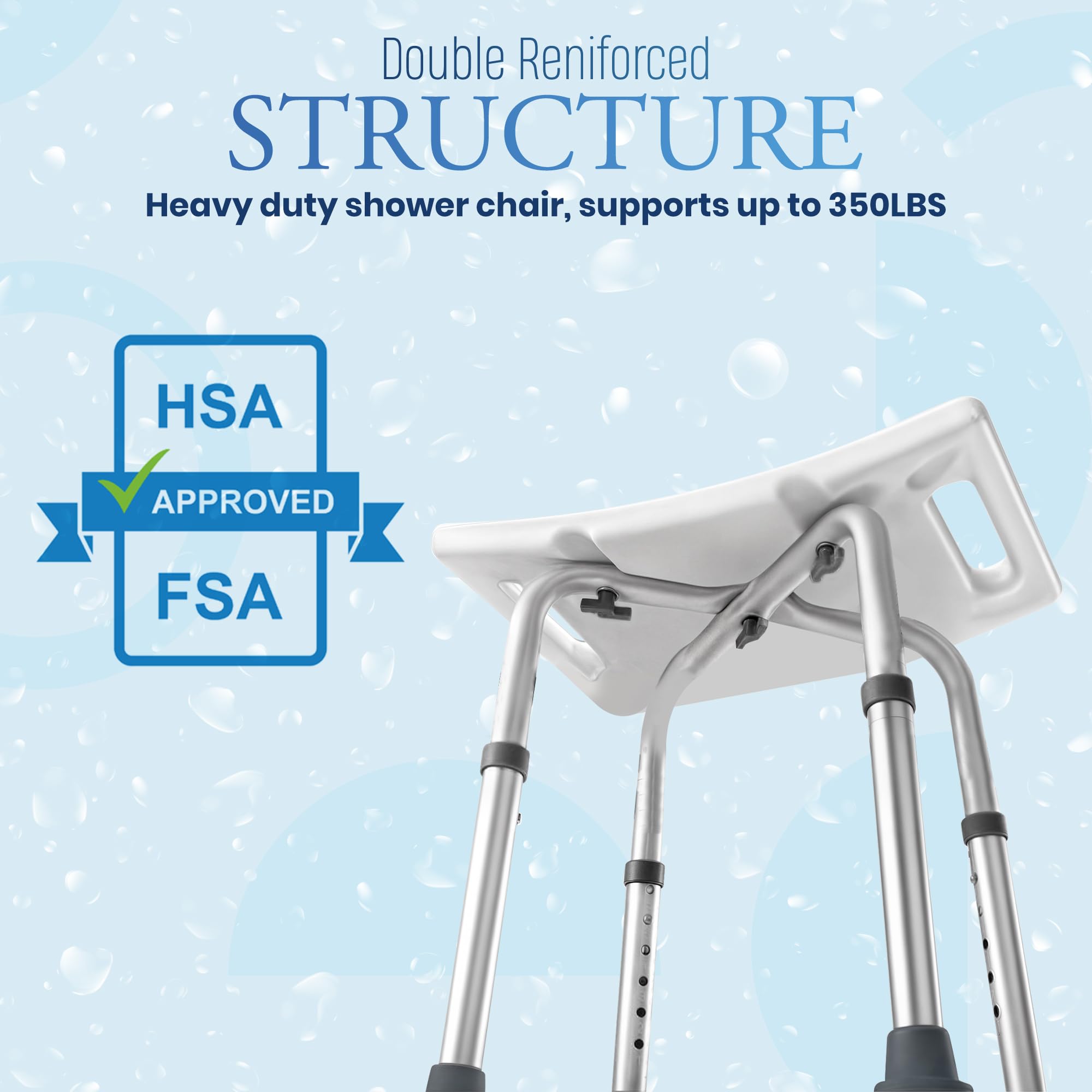 Dr. Kay's compact folded chair in storage showing portability and easy transport benefit