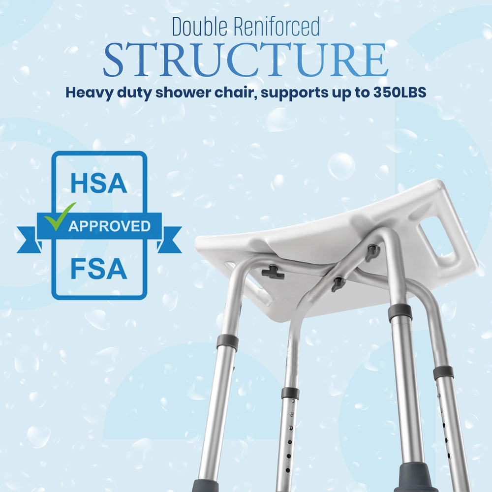Dr. Kay's compact folded chair in storage showing portability and easy transport benefit