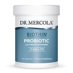 Dr. Mercola envase frontal mostrando el producto y dosis mensual
