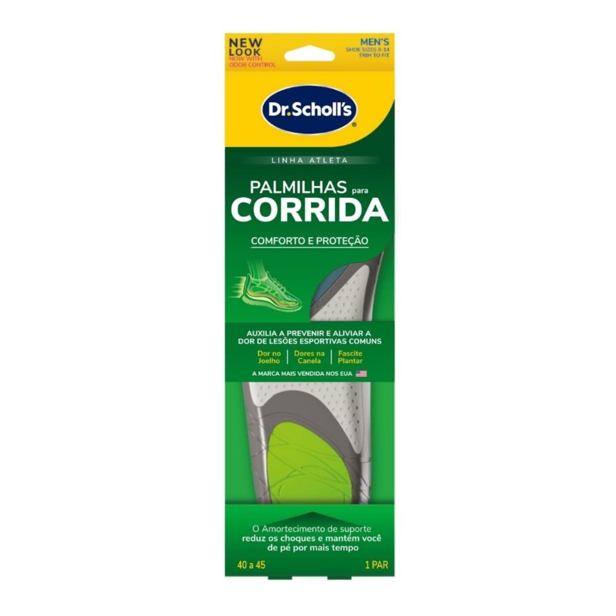 Dr. Scholl's front packaging showing inserts and comfort benefits