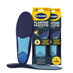 Dr. Scholl’s empaque frontal mostrando plantillas y beneficios