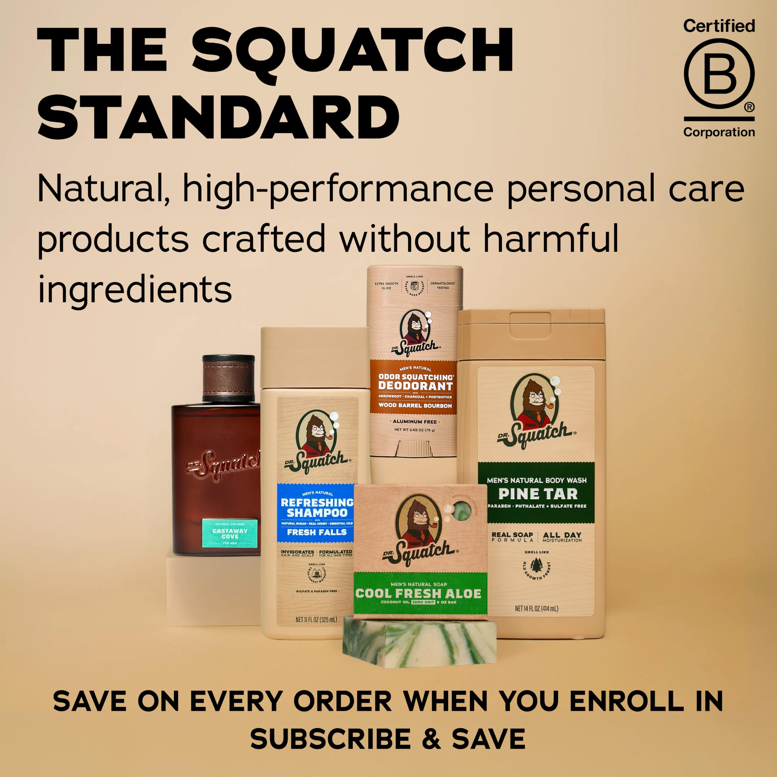 Dr. Squatch lifestyle exterior mostrando uso cotidiano y sensación natural